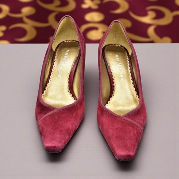 EUC Madison Studio Maroon Leather Pumps Classic Style - Picture 4 of 8